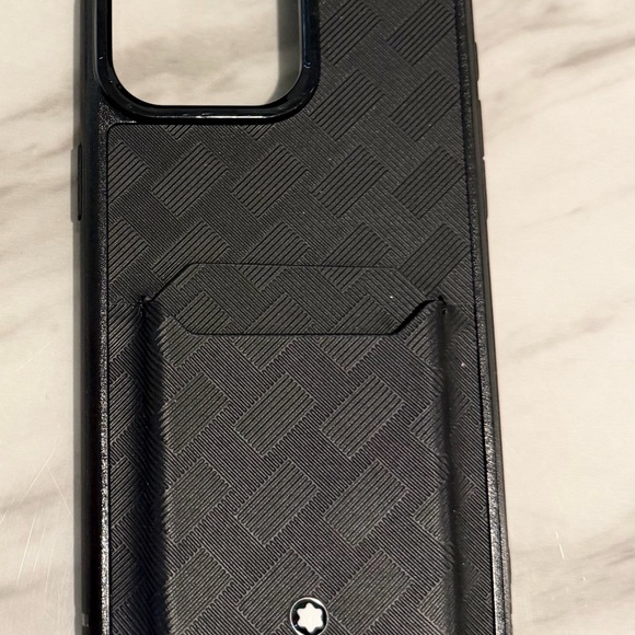 Montblanc Black Phone Case with Card Holder